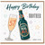 57th Birthday Card for Brother - Happy Birthday Beer and Champagne Glass Design