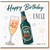 42nd Birthday Card for Uncle, Happy Birthday Uncle Beer and Champagne Design