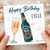 44th Birthday Card for Uncle, Happy Birthday Uncle Beer and Champagne Design