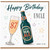 87th Birthday Card for Uncle, Happy Birthday Uncle Beer and Champagne Cheers Card