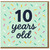 10th Birthday Card - '10 years old' Confetti Sprinkles Design - Fun Typographic Milestone Card for Kids Turning Ten