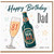 81st Birthday Card for Dad, Happy Birthday Beer Bottle and Glass Design