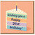 21st Birthday Card - Pastel Layer Cake Slice with Candle, Colourful Sprinkles, Wishing You a Happy 21st Birthday! Milestone Card