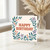 Happy Birthday Card - Elegant Botanical Border with Teal Leaves, Peach Berries and Lilac Flowers - For Her, Him, Friend or Family