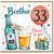Brother 33rd Birthday Card, Cheers to You Beer and Balloon Design