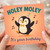 Funny Penguin Birthday Card - 'HOLEY MOLEY, It's Your Birthday' - Cute Party Hat Design with Musical Notes, Pun Humour for Kids, Friends and Family