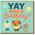Yay It’s Your Birthday Card - Cute Cat, Dog & Mouse with Balloons and Confetti - Fun Animal Party Design