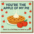 Birthday Card - You're the Apple of My Pie - Cute Pun Apple Pie Design - Sweet Funny Card for Partner, Husband, Wife, Boyfriend, Girlfriend or Friend