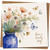 Have a Lovely Day Floral Greeting Card, Wildflowers in Blue Vase, 145mm x 145mm Square, Includes Kraft Envelope