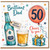 50th Birthday Card for Dad, Brilliant Dad Birthday Card with Golden Ale and Cheers to You