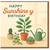 Happy Sunshine-y Birthday Card - Illustrated Houseplants and Watering Can Design, Cheerful Card for Plant Lovers, Gardeners, Friends & Family