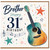 Brother 31st Birthday Card, Music and Guitar Design