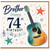 Brother 74th Birthday Card, Musical Guitar Birthday Card