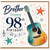 98th Birthday Card for Brother, Guitar Themed Birthday Card
