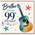 Brother 99th Birthday Card, Music and Guitar Design