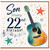 Son 22nd Birthday Card, Guitar and Music Themed Birthday Card