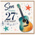 Son 27th Birthday Card, Musical Guitar Design Birthday Card