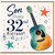 Son 32nd Birthday Card, Guitar Music Birthday Card