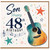 48th Birthday Card for Son, Musical Guitar Birthday Card