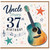 Uncle 37th Birthday Card, Happy 37th Birthday Guitar Design