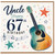 Uncle 67th Birthday Card, Musical Guitar Birthday Card