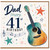 Dad 41st Birthday Card, Musical Guitar Birthday Card for Dad