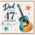Dad 47th Birthday Card, Guitar Music Birthday Card for Dad