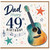 Dad 49th Birthday Card with Guitar Design