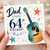 Dad 64th Birthday Card, Guitar and Music Notes Design