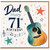 Dad 71st Birthday Card, Musical Guitar Design