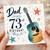 Dad 73rd Birthday Card, Guitar and Music Notes Design