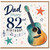 82nd Birthday Card for Dad, Guitar Music Themed Birthday Card