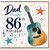Dad 86th Birthday Card, Musical Guitar Birthday Card for Dad