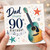 Dad 90th Birthday Card, Guitar Music Design