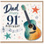 Dad 91st Birthday Card, Guitar Music Theme Birthday Card for Dad