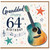 Granddad 64th Birthday Card, Guitar Music Theme Birthday Card