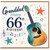 Granddad 66th Birthday Card, Happy 66th Birthday Card with Guitar and Musical Notes