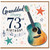 Granddad 73rd Birthday Card, with Guitar and Music Design