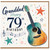 Granddad 79th Birthday Card, Music and Guitar Design