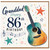 Granddad 86th Birthday Card, Happy Birthday Guitar Design