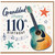 Granddad 110th Birthday Card, with Guitar and Music Notes