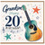 Grandson 20th Birthday Card, Guitar Music Theme