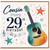 Cousin 29th Birthday Card with Guitar and Music Notes