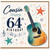 Cousin 64th Birthday Card with Guitar and Music Design