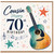 Cousin Happy 70th Birthday Card, Guitar and Music Design