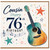 Cousin 76th Birthday Card with Guitar and Music Design