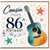 86th Birthday Card for Cousin, Guitar Music Design