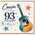 Cousin 93rd Birthday Card, Guitar Music Themed Birthday Card
