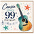 Cousin 99th Birthday Card, Guitar and Music Theme