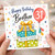 31st Birthday Card Brother, Happy Birthday Brother Card With Gifts and Balloon